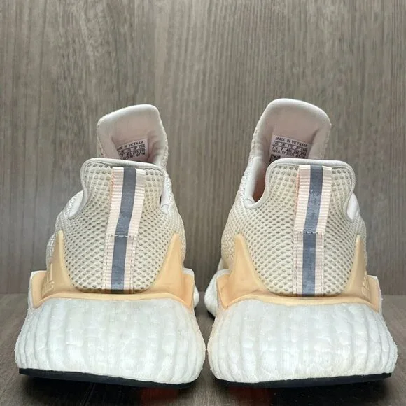 Adidas Shoes Mens 7.5 Alphaboost Ecru Tint 'Glow Orange' Running Sneakers G28565 - Picture 4 of 12